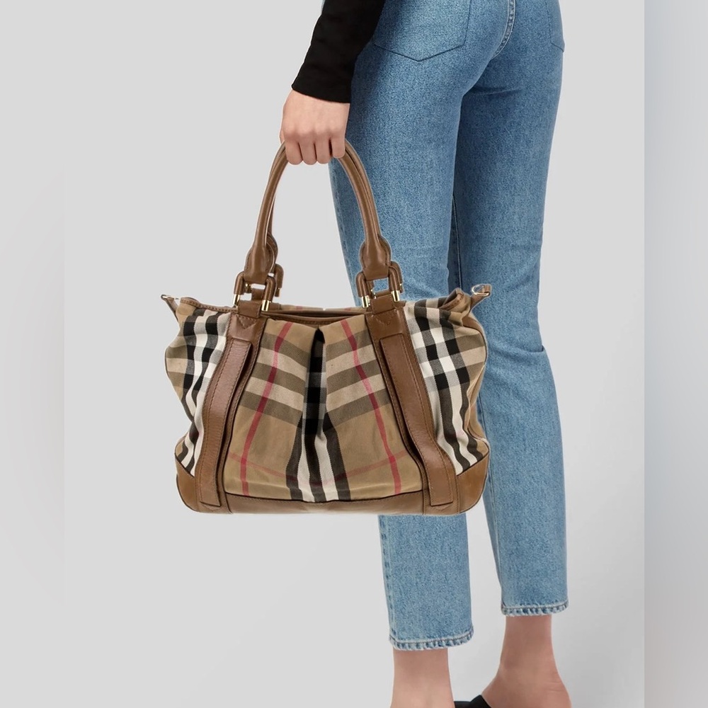 Burberry Tan and Brown Check Women's Bag